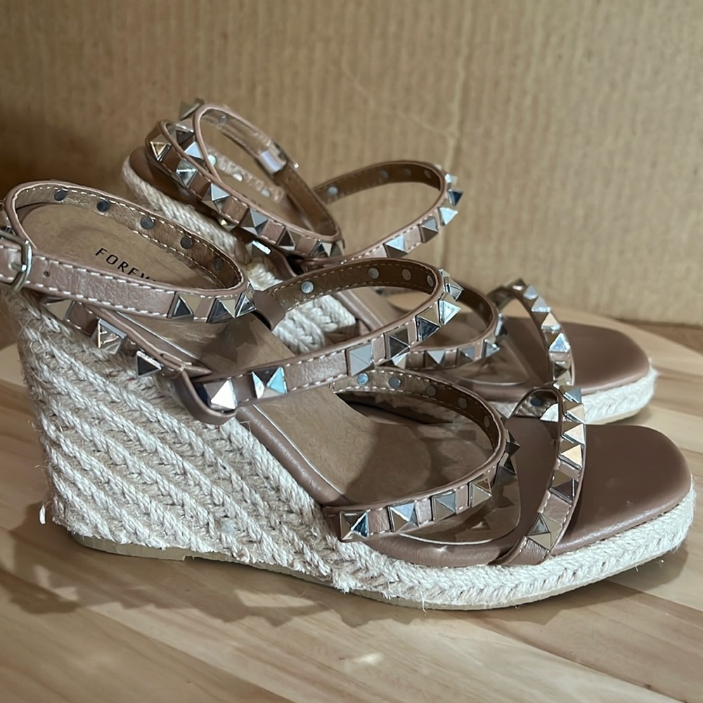 Forever 21 studded wedges